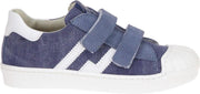 EB Blauw-Witte Velcroschoen