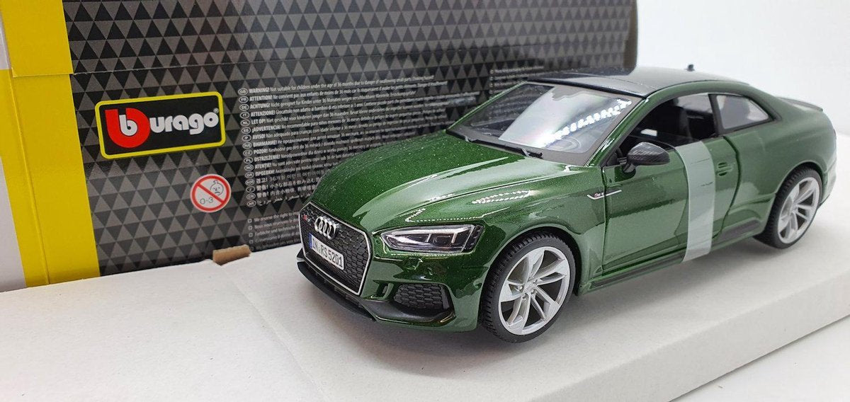 Bburago Audi RS 5 COUPE 2019 groen metalic schaalmodel 1:24
