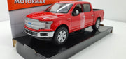 MotorMax Ford F150 Lariat Crew Cab 2019 rood 1:24