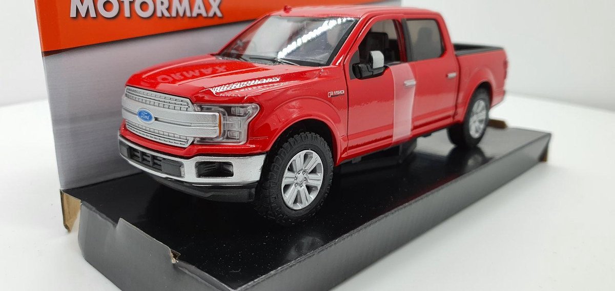 MotorMax Ford F150 Lariat Crew Cab 2019 rood 1:24