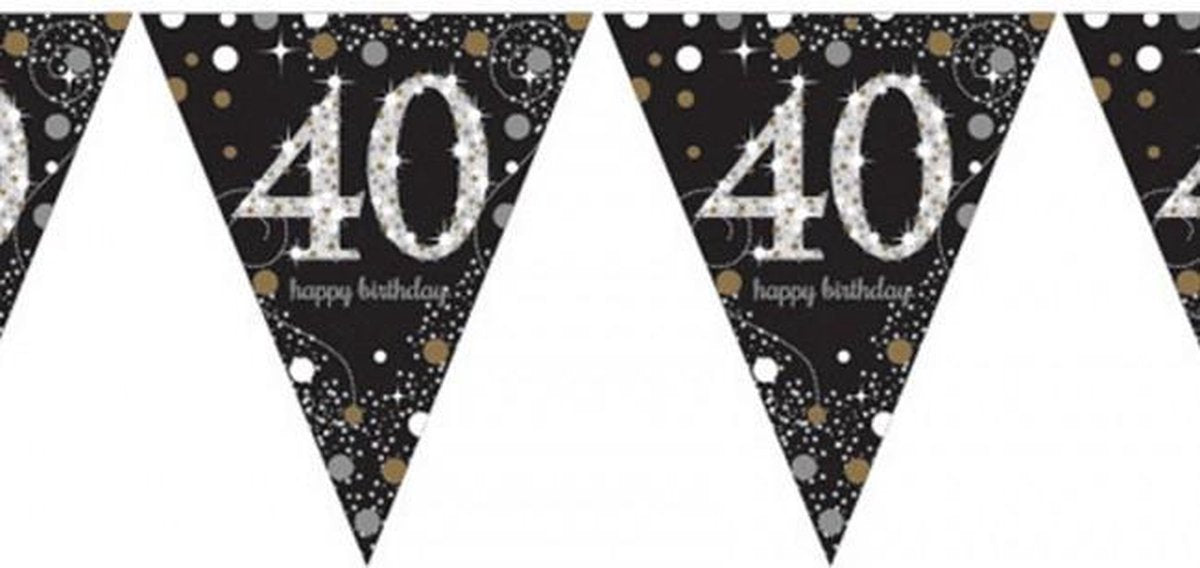 Vlaggenlijn 40 Sparkling celebrations gold 4m