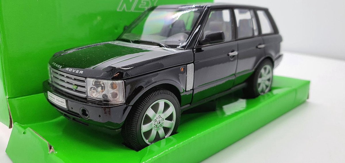 Land Rover Range Rover 2003 (Zwart) 1/24 Welly - Modelauto - Schaalmodel - Model auto