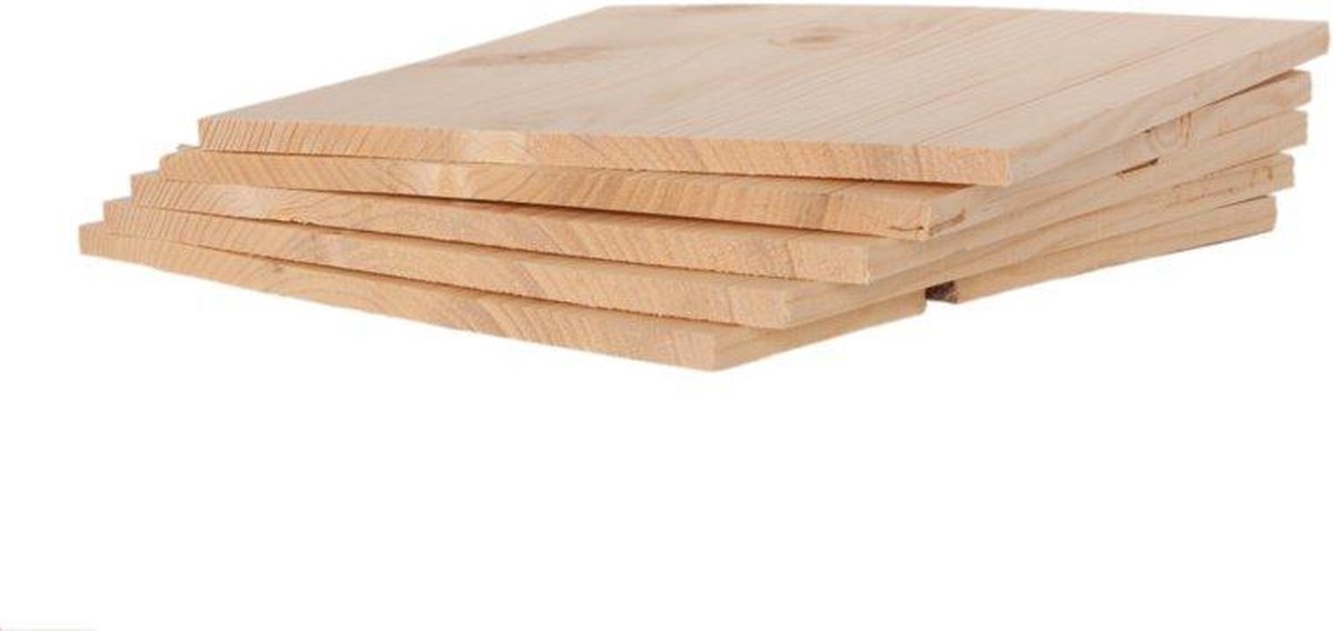 Set van 5 houten breekplanken 30x30x1cm