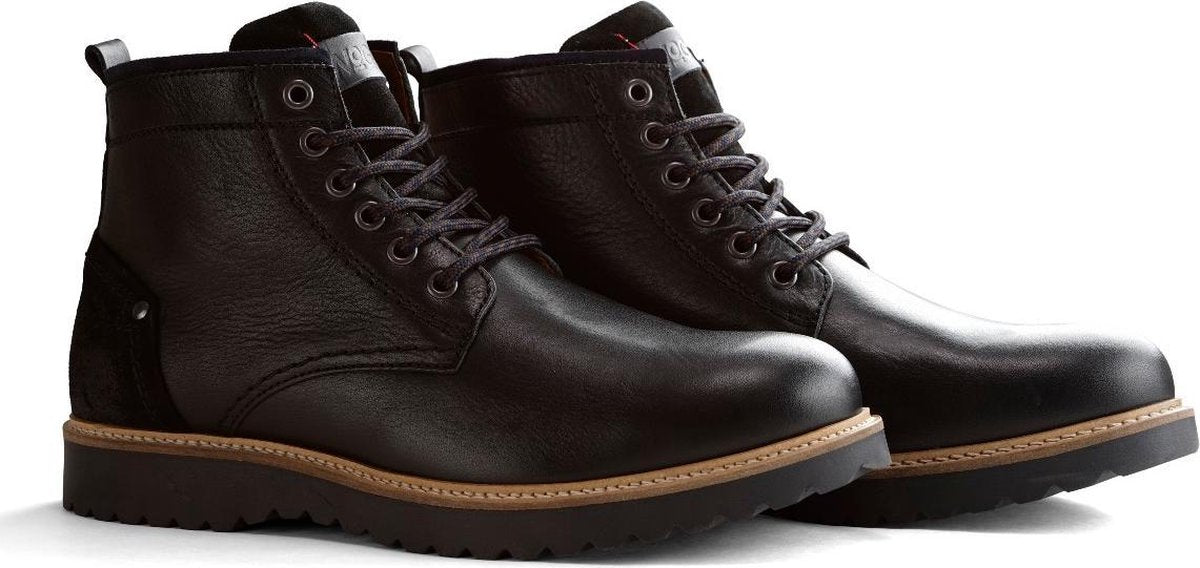 NoGRZ A.Palladio Halfhoge Gevoerde Heren Veterboots - Zwart - Maat 40