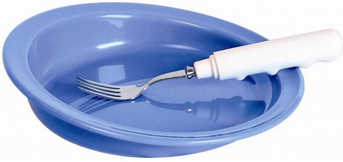 Bord met verhoogde rand Blauw