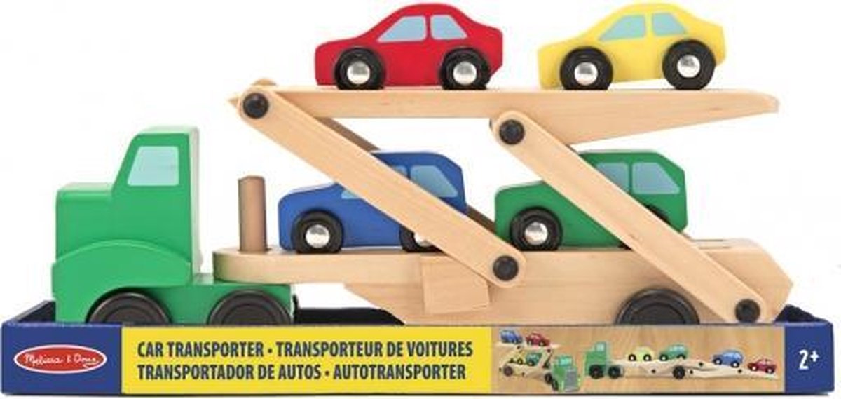 Houten auto transportwagen