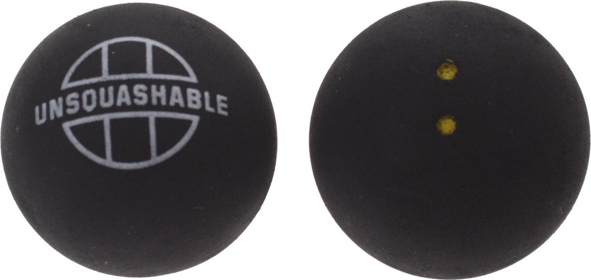 Unsquashable Squashballen Dubbel Gele Stip Zwart 2 Stuks