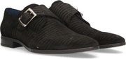 Van Dalen Geklede gespschoen suede 36620 Mannen Veterschoenen - Zwart - maat 44