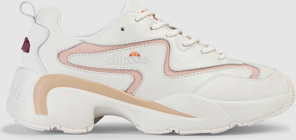 Ellesse Indus Dames Sneakers - Gebroken Wit/Poeder Roze - Maat 39.5