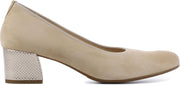 Hassia Vrouwen Suède  Pumps / Damesschoenen Blokhak hoogte 5 - 5.5 cm   - 304904 - Beige - Maat 40.5