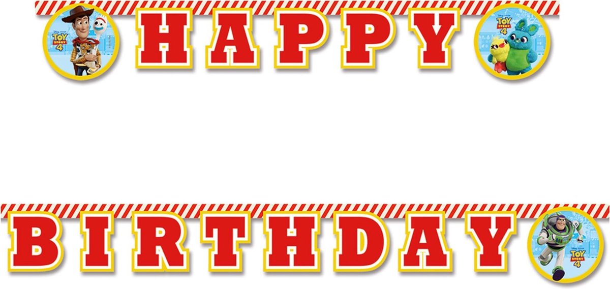 PROCOS - Happy Birthday Toy Story 4 slinger - Decoratie > Girlanden