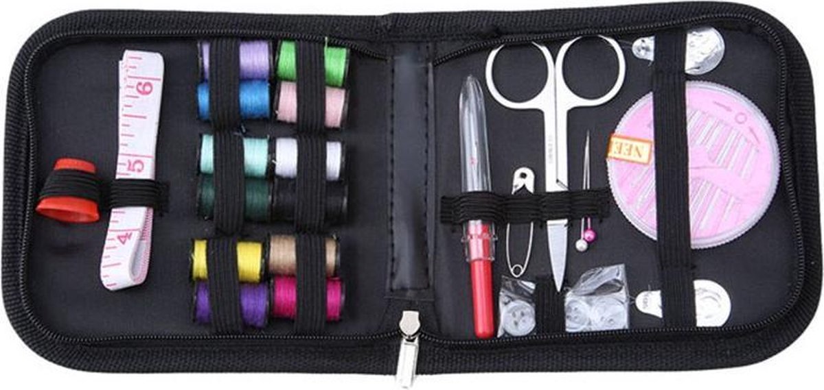 WiseGoods Reis Naaiset - Draagbaar Naaiset - Mini Naaiset - Compact Naaiset - Zwart