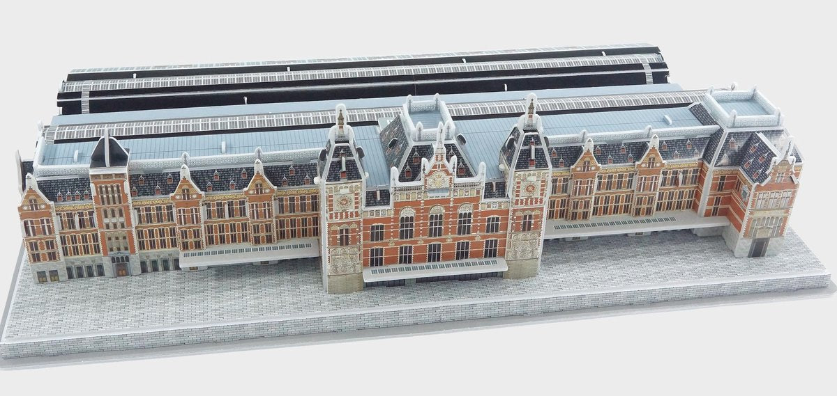 Nanostad 3d-puzzel Centraal Station Amserdam Karton 81-delig