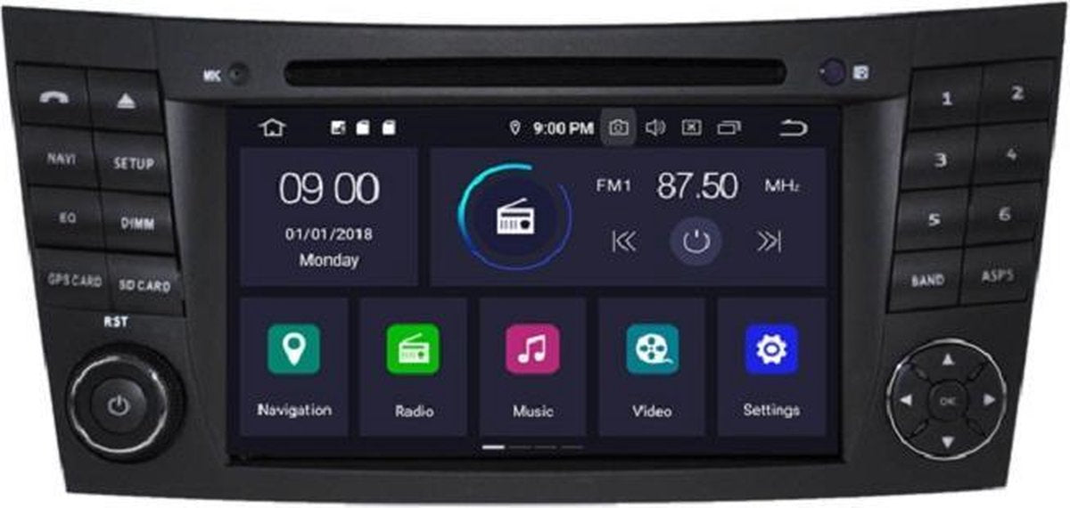 Mercedes E klasse W211 navigatie dvd carkit Android 10 usb 64GB ook geschikt voor iphone