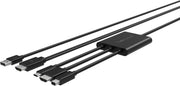 Belkin B2B169 tussenstuk voor kabels HDMI + USB Mini DisplayPort Zwart