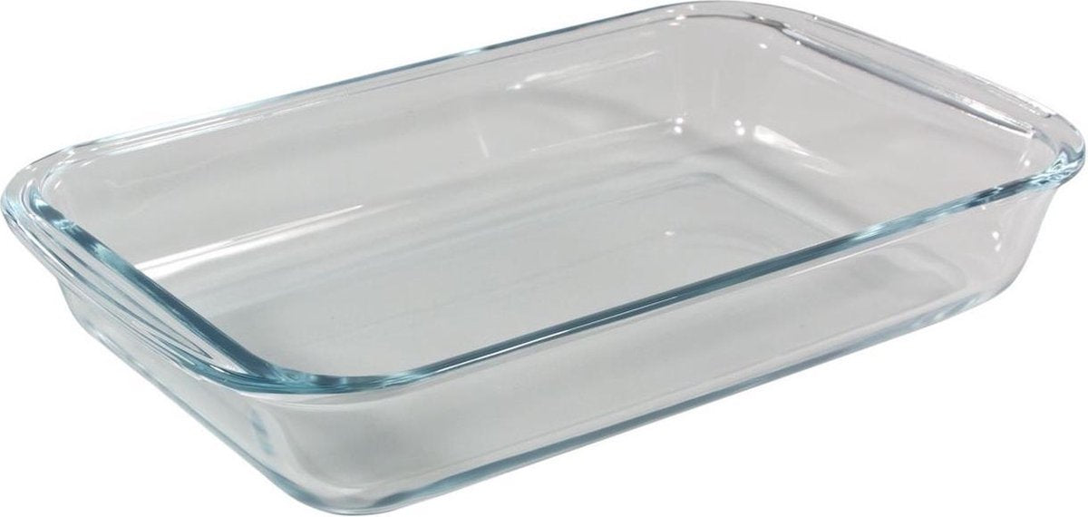 Rechthoekige glazen ovenschaal 1