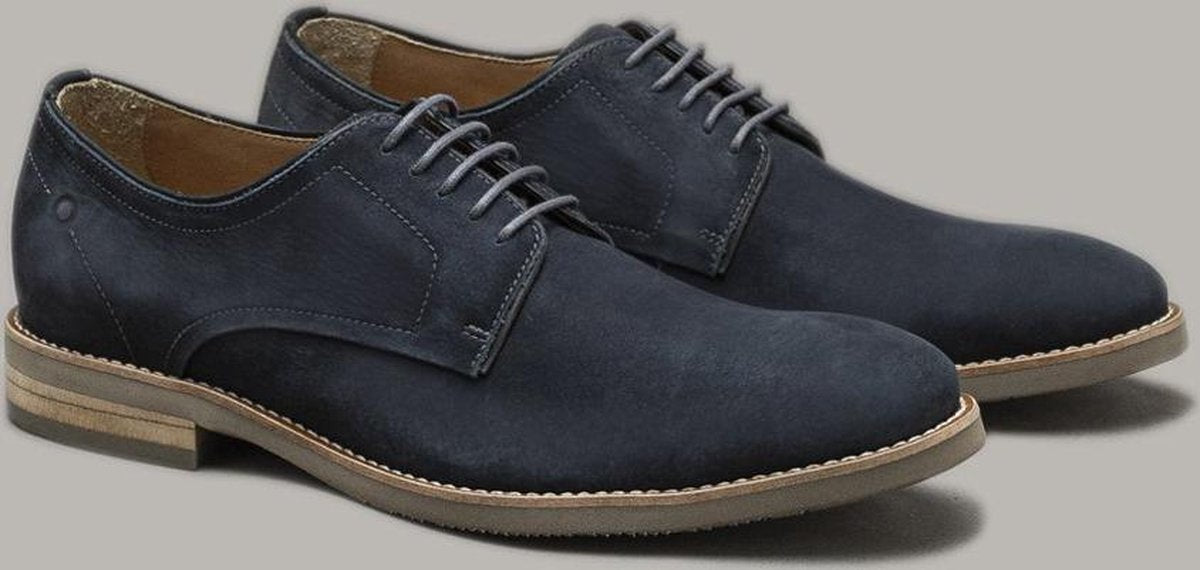 Democrata - ROY Veterschoen Blauw Nubuck