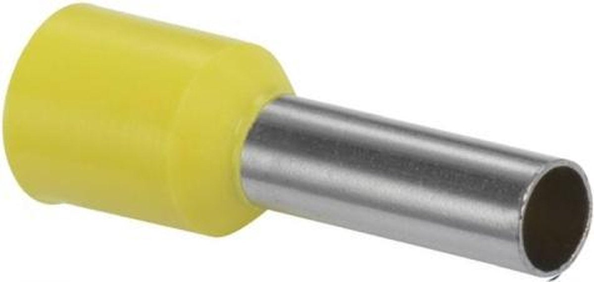 Adereindhuls geisoleerd 6mm² geel - per 100 stuks