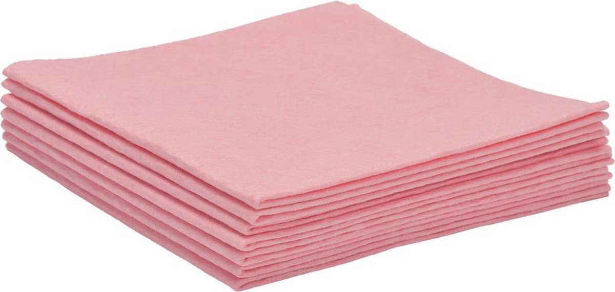 Viscose Vaatdoek - 40 x 38cm - 7 Stuks - Roze