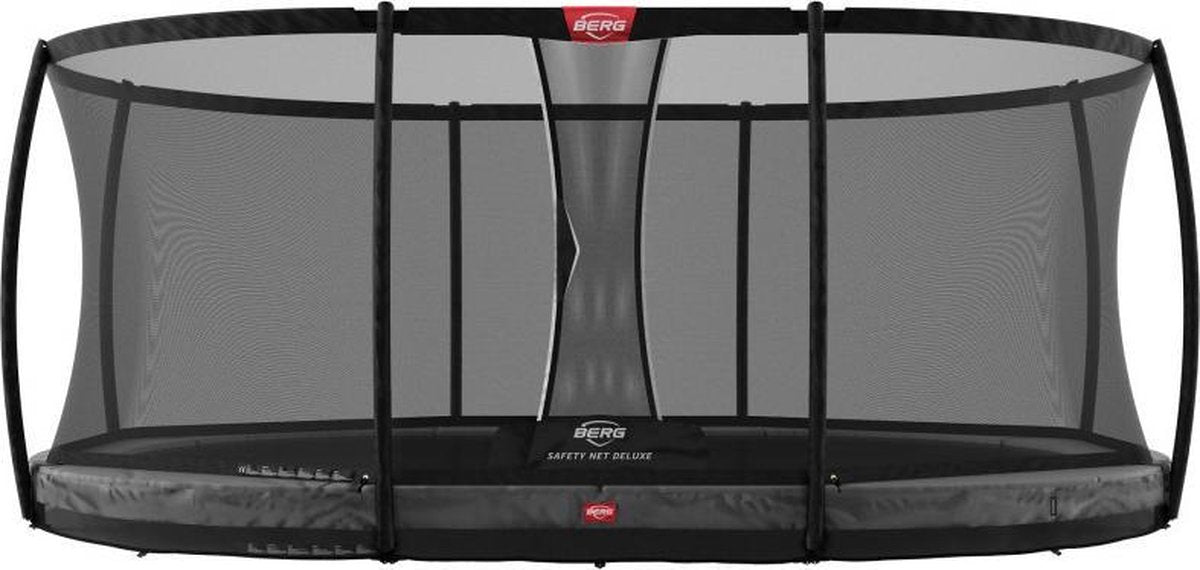 BERG Grand Champion InGround 350 x 250 cm Ovaal + Safety Net Deluxe - grijs - TwinSpring - Airflow