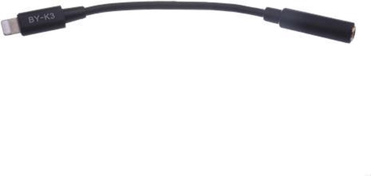 Boya BY-K3 3.5mm female TRRS to male lightning adapter cable