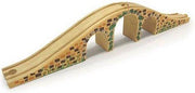 Mentari - Houten treinrail brug met opdruk (universeel) - Treinbaan brug
