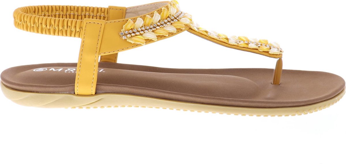 Mrch Label Eke Dames Sandalen  - Geel - Maat 38