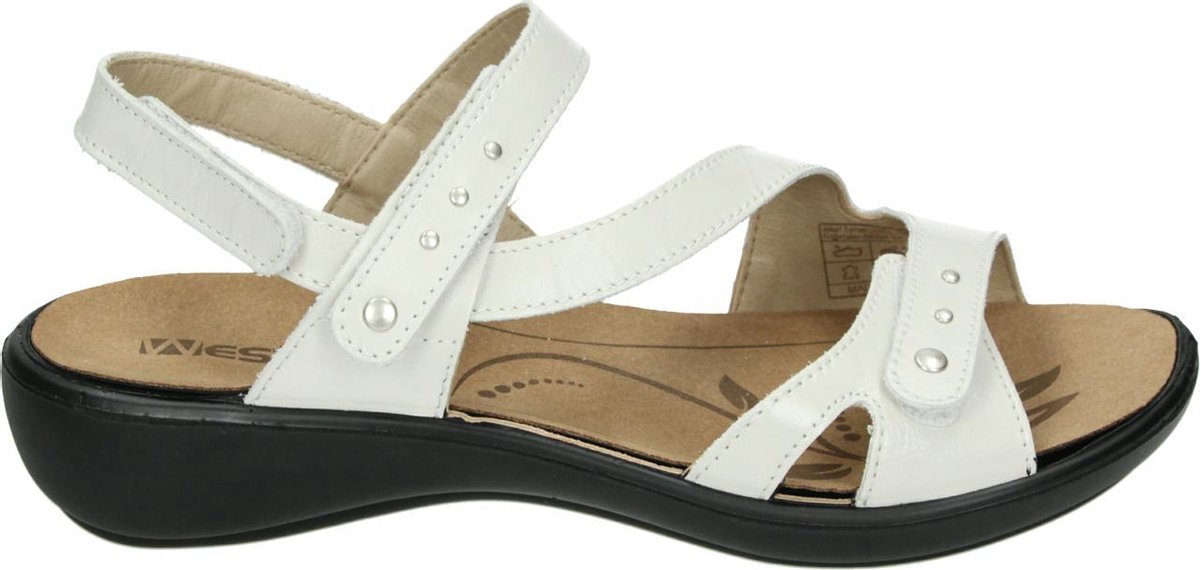 Westland IBIZA 70 - Volwassenen Sandalen met hakDames Sandalen - Kleur: Wit/beige - Maat: 37