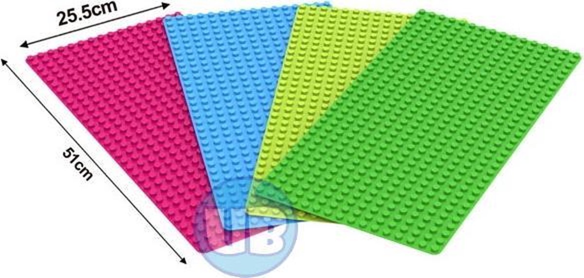 Uniblocks Bouwplaat 4 stuks voor bouwblokken 51x25
