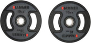 PU - Olympische Halterschijven - per Paar - 2x 15 kg - Zwart