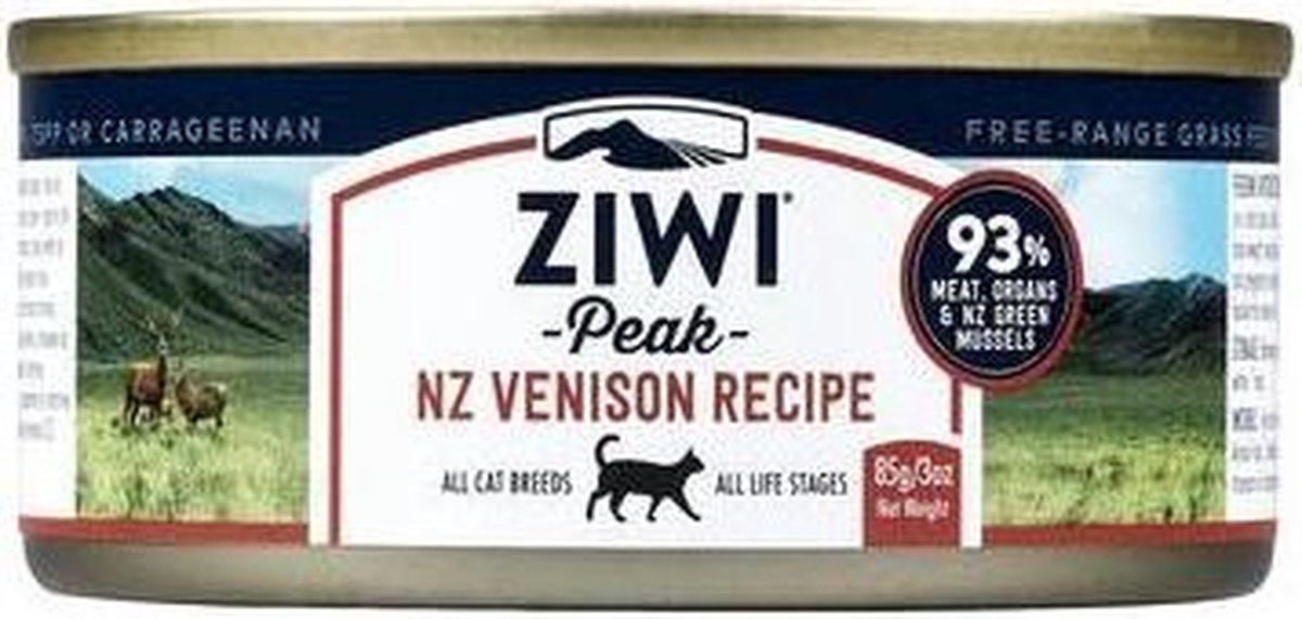20x Ziwi Peak Kattenvoeding Cans Venison 85 gr.