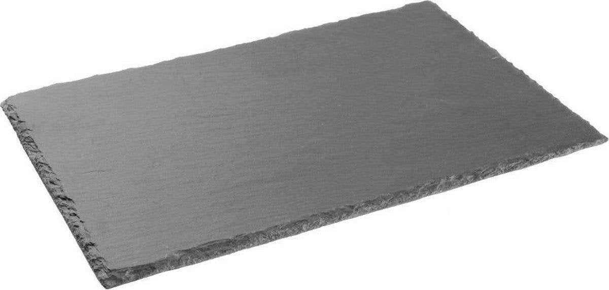 Stenen decoratie placemat - Zwart - Leisteen - 40 x 30 cm