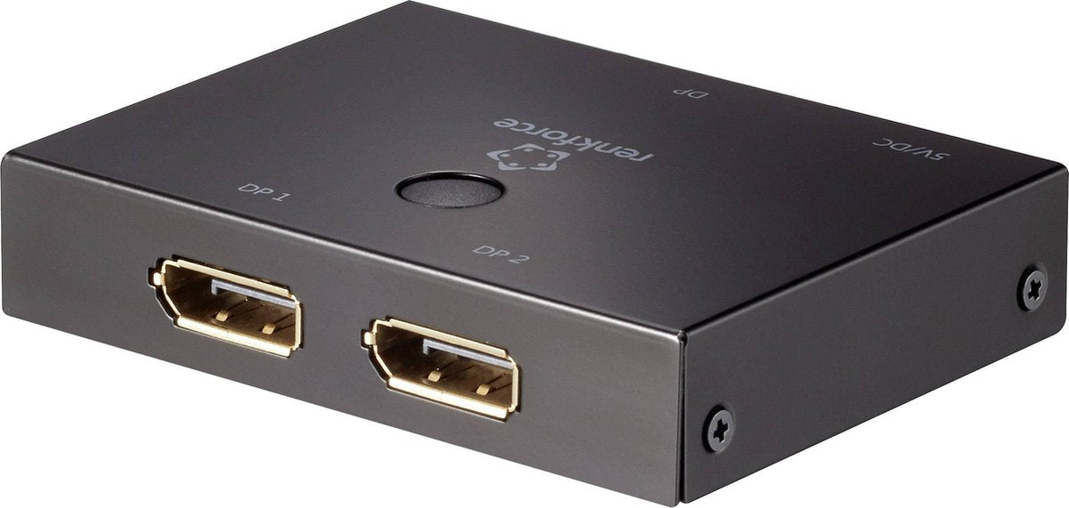 Renkforce 2 poorten DisplayPort-switch Bidirectioneel bruikbaar 3840 x 2160 Pixel