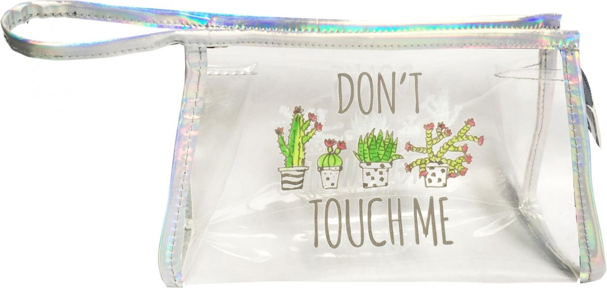Tesoro Make-up Tasje Transparant Cactus 20 X 7 X 13 Cm