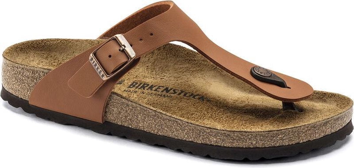 Birkenstock - Dames Sandalen Gizeh Birko-Flor Ginger Brown (regular) - Bruin - Maat 37