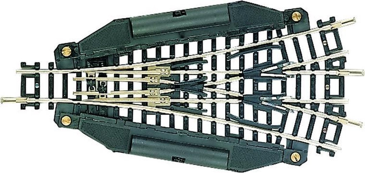 22247 N Fleischmann rails (zonder ballastbed) Driewegwissel