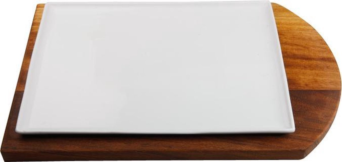 Serveerplank manager - irokohout - 44 x 39 cm