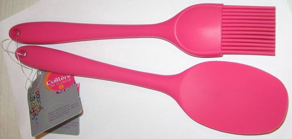siliconen set - lepel & borstel