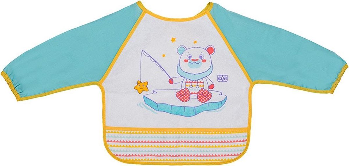 Saro Slabbetje Beertje Junior Geel/blauw 65 X 33 Cm