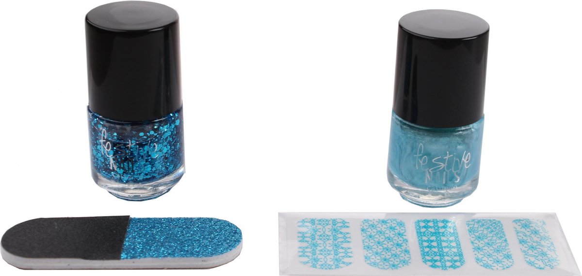 Treffina Nagellakset Casuelle Festive 4-delig Blauw