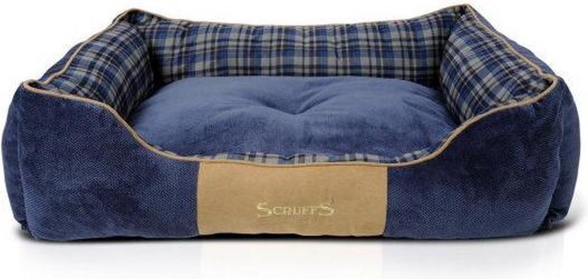 Scruffs Highland stijlvolle hondenmand  - Blauw - XL 90 x 70 cm