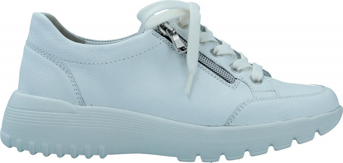 Semler Veterschoen Wit Leer Veter Rits