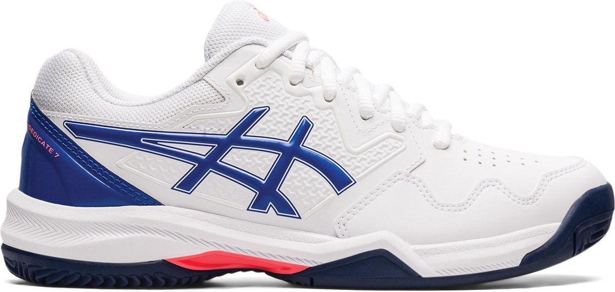 Asics Gel-Dedicate 7 Clay Sportschoenen - Maat 38 - Vrouwen - Wit - Blauw