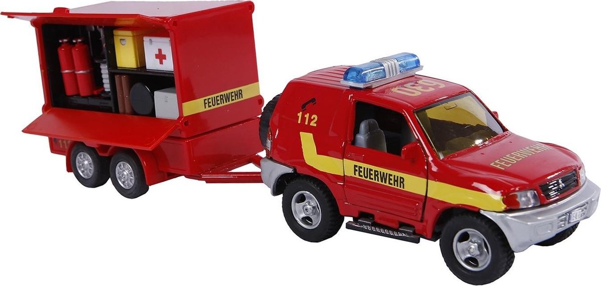 Auto Feuerwehr Met Aanhanger