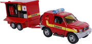 Auto Feuerwehr Met Aanhanger