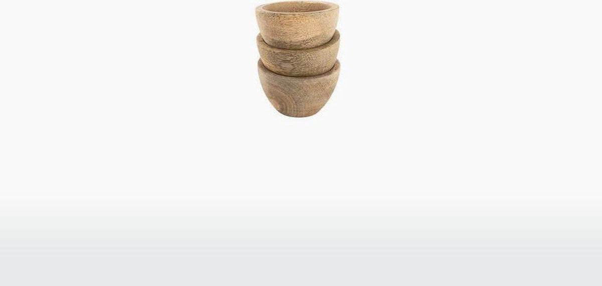 Nkuku Houten Kommetjes - Mango Wood (set van 3)