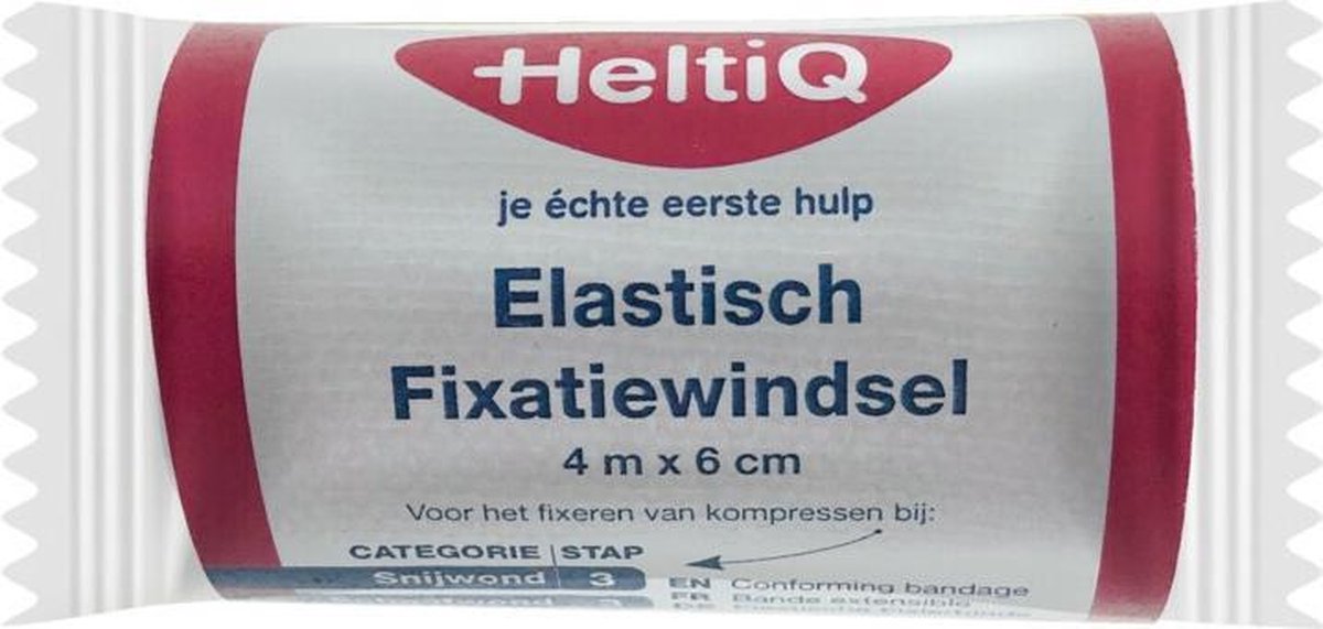 HeltiQ Elastisch Fixatiewindsel 4 m x 6 cm