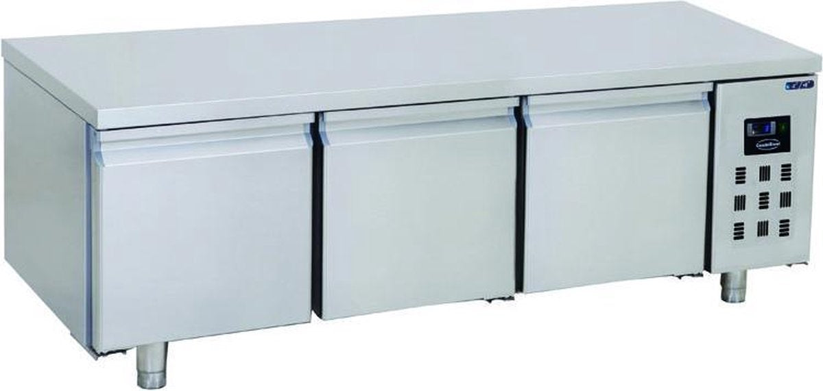 Professionele Koelwerkbank | 60cm hoog | 3 Deuren | RVS | Pro Line | Combisteel | 7489.5080 | Horeca