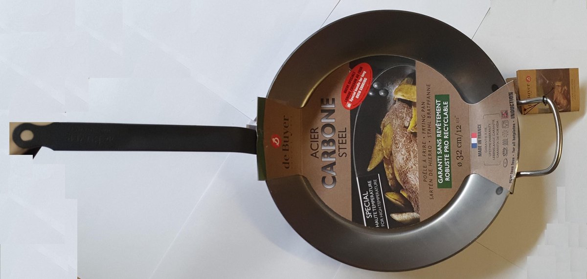 De Buyer Carbone Plus - Koekenpan - Plaatstaal - Zonder Anti Aanbaklaag - 32 CM