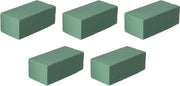 5x Groen steekschuim/oase vochtig gebruik 20 cm - Bloemstukken/kerststukje maken met steekschuim blok - Hobby/decoratie materiaal